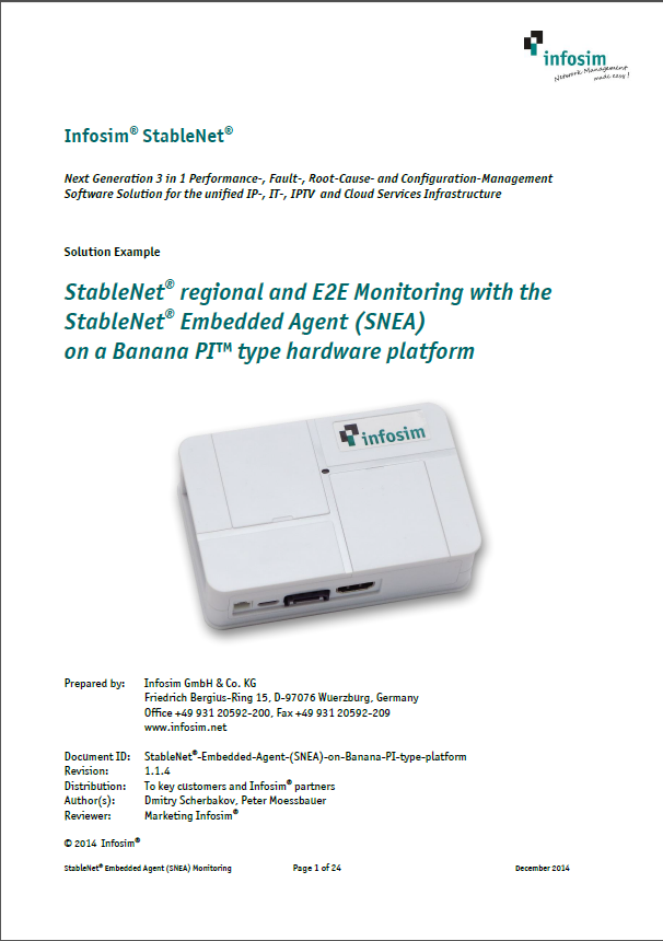 Infosim Stablenet White Paper E2E Monitoring