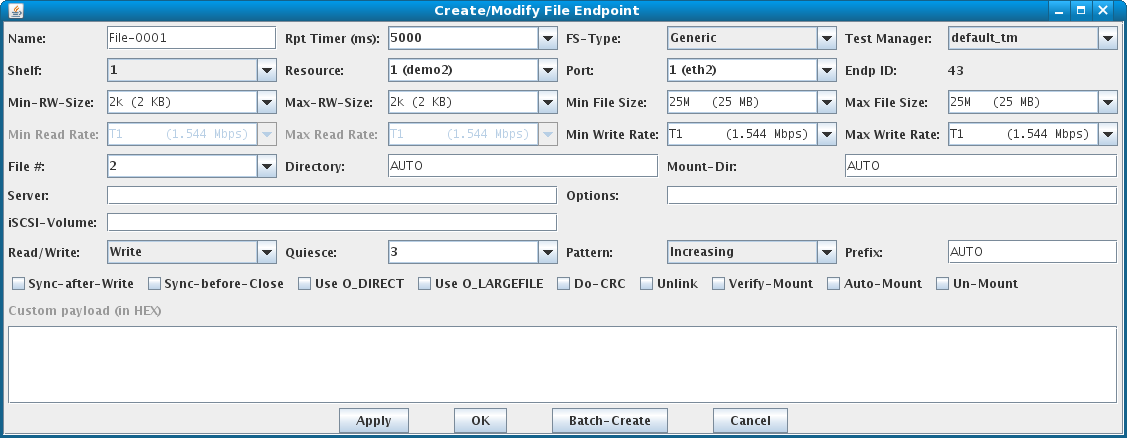LANforge-GUI File-Endpoint Create/Modify