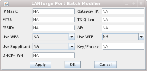 LANforge-GUI Port Batch Modifier