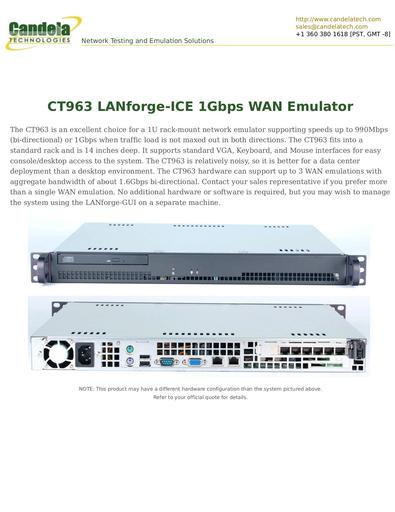 CT963 LANforge-ICE 1Gbps WAN Emulator