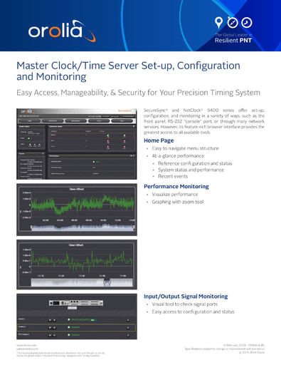 Spectracom Time Server/ Master Clock Web UI Overview