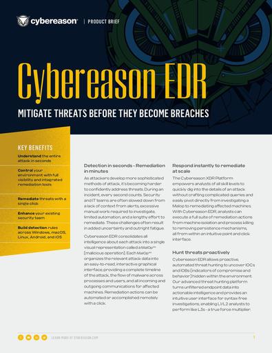 Cybereason EDR Datasheet