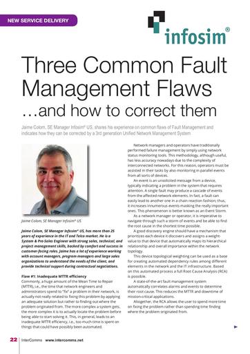 Infosim - Three Common Fault Management Flaws …and how to correct them