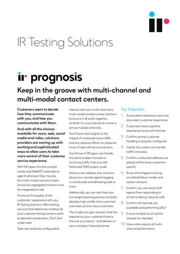 Multi-Channel Contact Centre Testing Solution