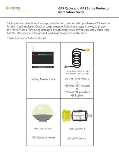 GPS Cable and GPS Surge Protector Installation Guide