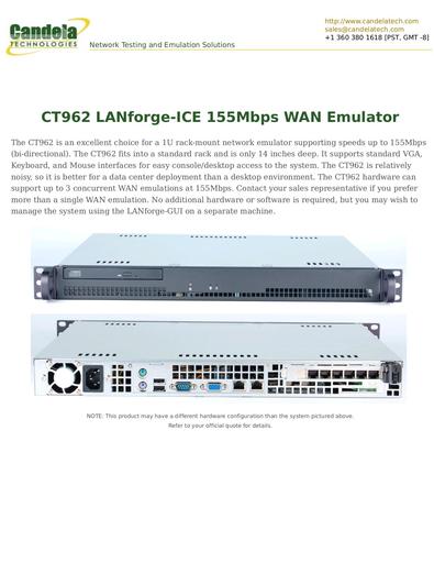 CT962 LANforge-ICE 155Mbps WAN Emulator