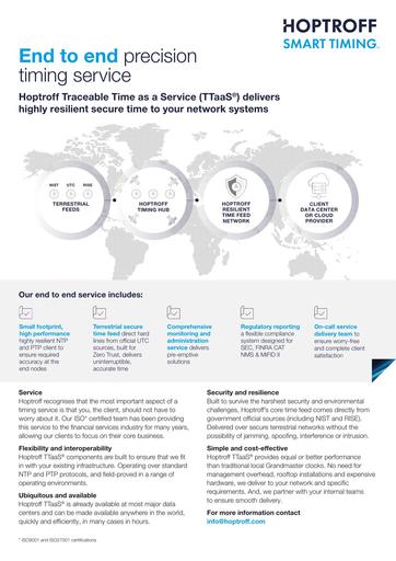 Hoptroff Precision Time Protocol