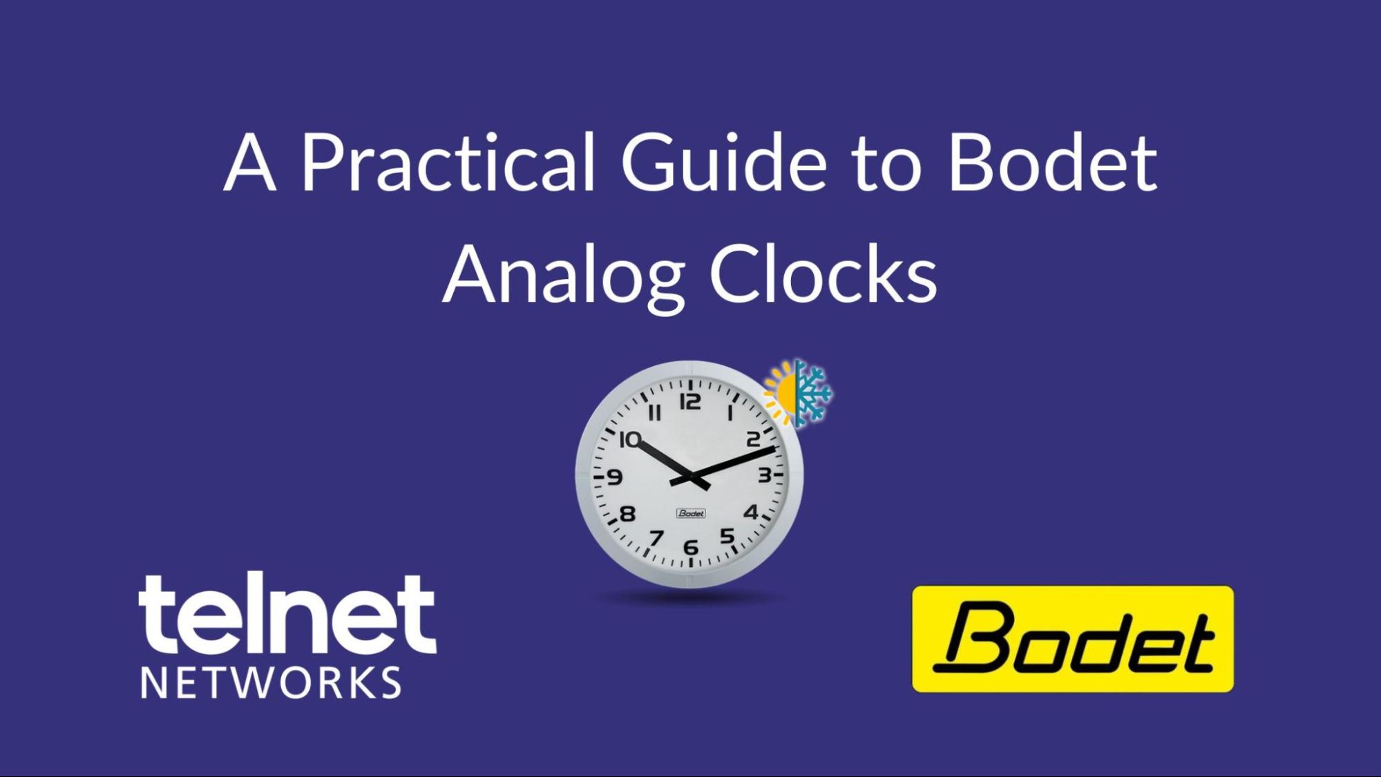A Practical Guide to Bodet Analog Clocks