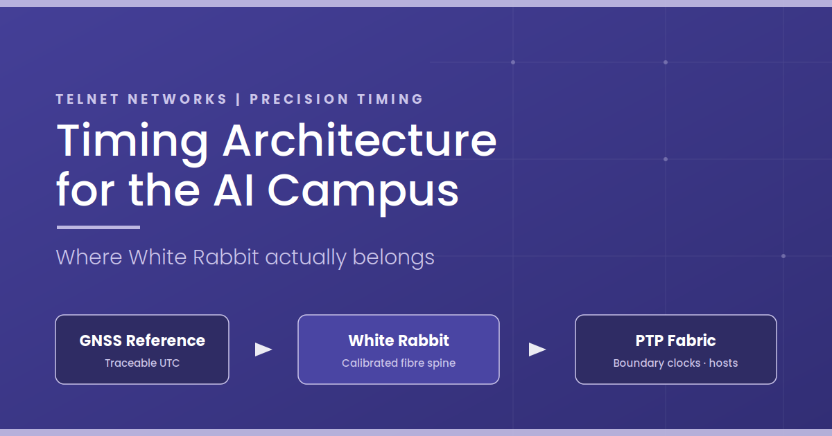 Your AI Cluster Doesn't Need Sub-Nanosecond Timing. Your Campus Does.